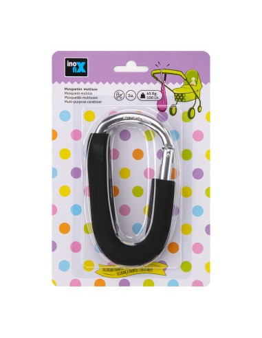 Mosquetón para cochecito bebé negro 5503-3 inofix