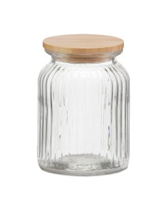Bote de cocina de vidrio + bambú 1000ml ms72137 andrea house 2
