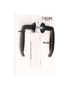 Juego de manillas para puerta metálica 232 25 - 38 mm negro 2