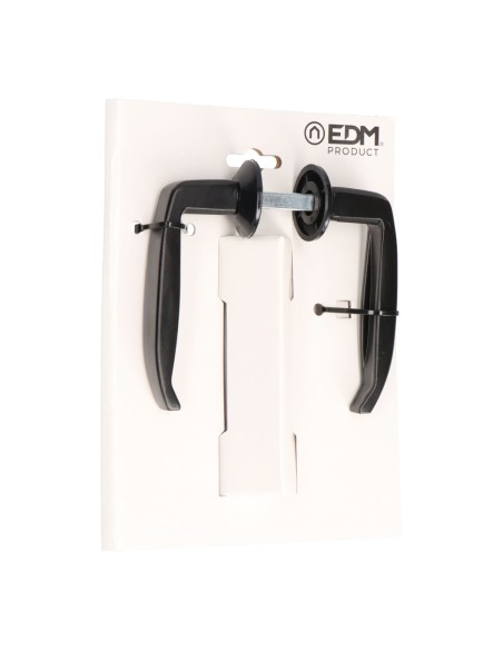 Juego de manillas para puerta metálica 232 25 - 38 mm negro