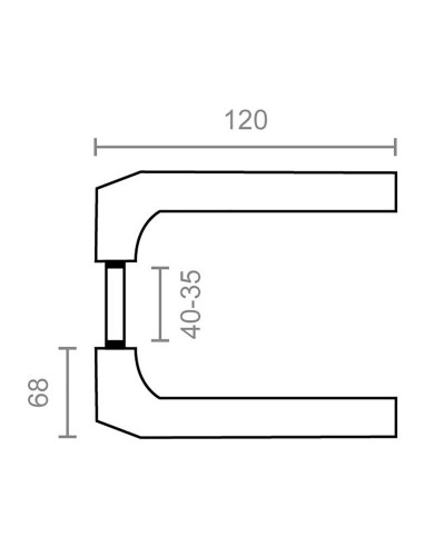 Juego manilla 702 aluminio negro