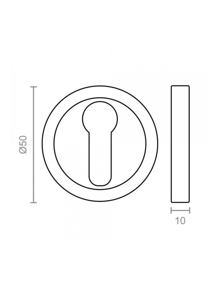 Bocallave pera 707 ø50 mm níquel satinado