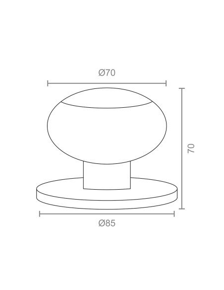 Blister pomo puerta aros pp01 70mm lp micel