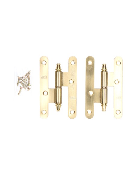 Pernio con remate pn03 izquierda 100x58mm latón satinado