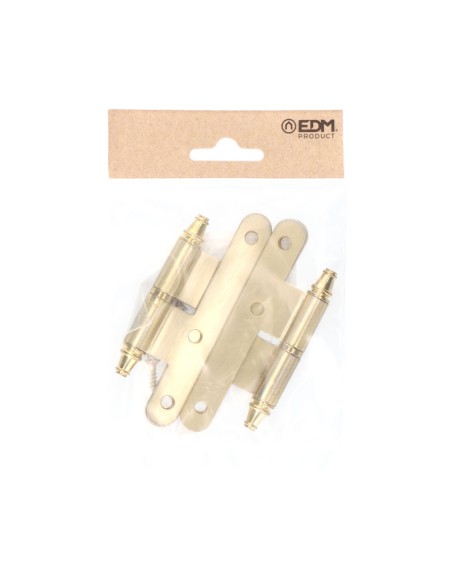 Pernio con remate pn03 izquierda 100x58mm latón satinado