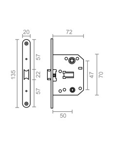 Blister picaporte condena c/r pct01 47mm ns micel 2