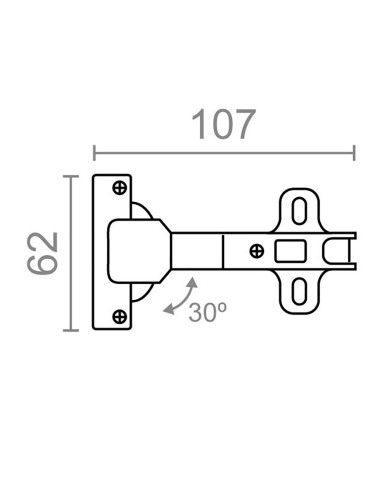 Blister bisagra cazoleta 30º bc08 35mm zn edm