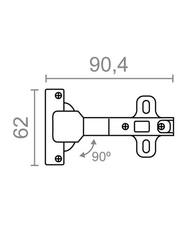 Blister bisagra cazoleta 90º piston rinconera...