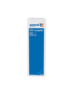 Pvc uneplas, tubo aluminio 125ml estuche + dispensador a2026 unecol