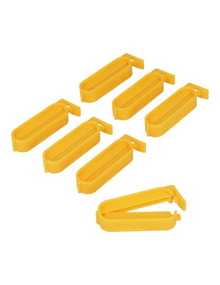 Juego de 7 pinzas cierrabolsas pequeñas 6cm colores / modelos surtidos