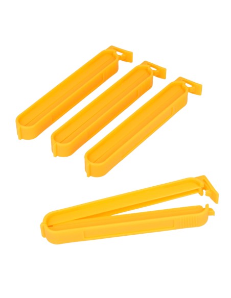 Juego de 4 pinzas cierrabolsas grandes 10cm colores / modelos surtidos