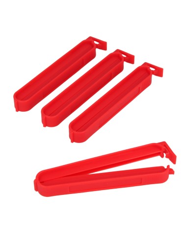 Juego de 4 pinzas cierrabolsas grandes 10cm...