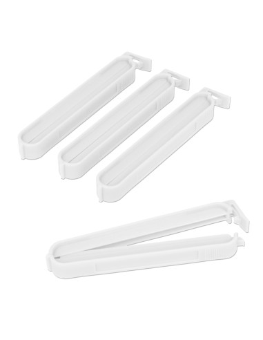 Juego de 4 pinzas cierrabolsas grandes 10cm...