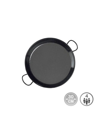 Paellera tradicional de acero esmaltado ø30 cm (4 personas)