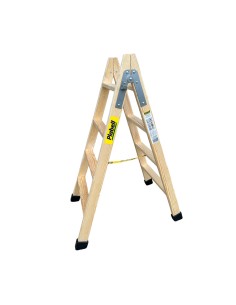 Escalera de madera 4 peldaños 114cm plabell