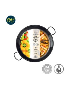 Paellera tradicional de acero esmaltado ø34 cm (6 personas) 2