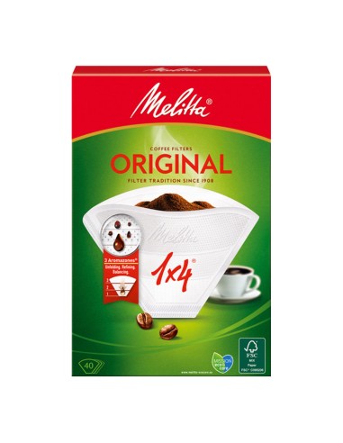 Filtro café 1-4 tazas 40 uds