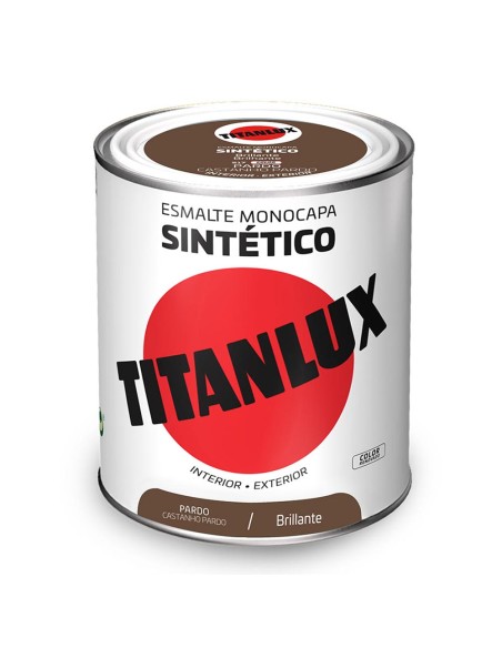 Esmalte sintético monocapa pardo brillante 750ml titanlux 5808942