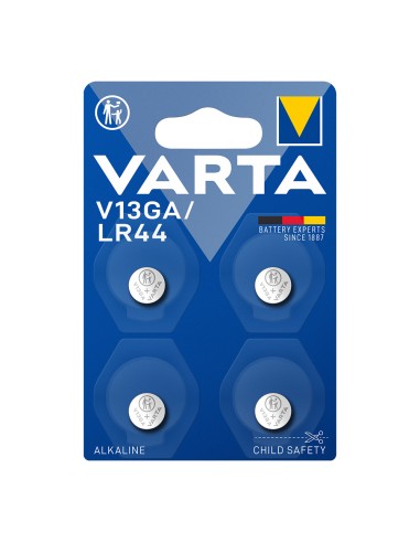 Micro pila de boton alkaline lr44 - v13ga 1,5v (blister 4 unid.) ø11,6x5,4mm