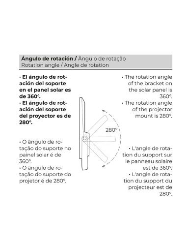 Foco proyector led solar 200w 1500lm 6500k