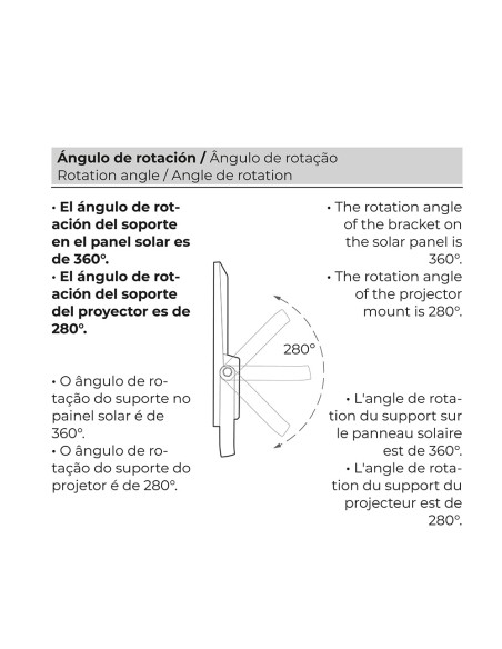 Foco proyector led solar 200w 1500lm 6500k