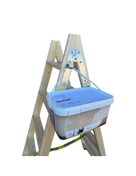 Escalera de madera peldaños anchos 190cm alto bld-7 plabell