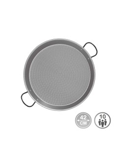 Paellera tradicional de acero pulido ø42 cm (10 personas)