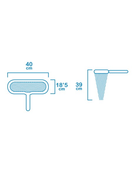 Recoge hojas de fondo classic 40 x 18,5 cm ø2,8 cm color azul