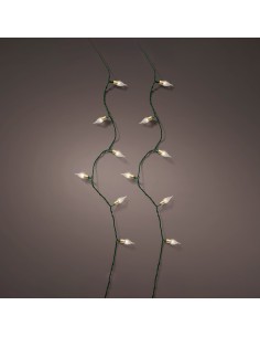 Guirnalda led color blanco cálido 8 funciones efecto centelleo para interior 1790cm 493275