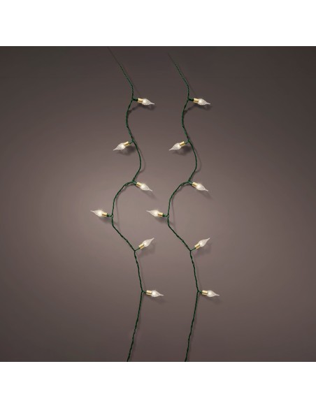 Guirnalda led color blanco cálido 8 funciones efecto centelleo para interior 1790cm 493275