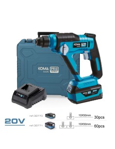 Kit maletin con martillo perforador 20 v, batería y cargador 2