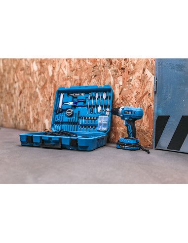 Kit maletin taladro atornillador 20 v con 70...