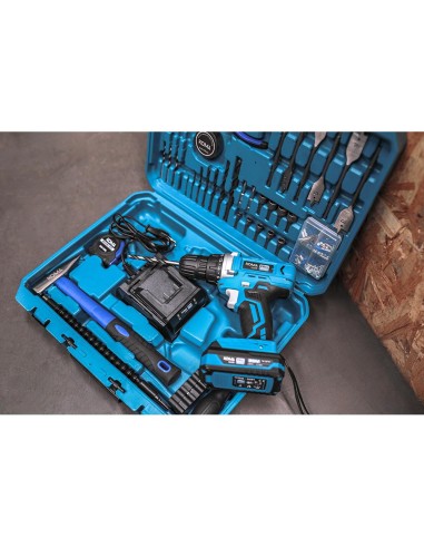 Kit maletin taladro atornillador 20 v con 70...