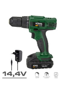 Maletin con taladro atornillador a bateria 14.4 1.500mah 2