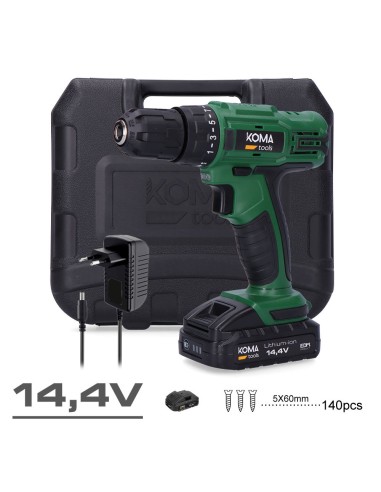 Maletin con taladro atornillador a bateria 14.4...