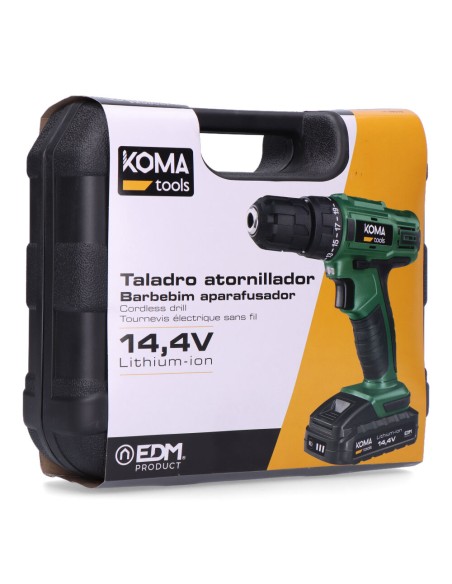 Maletin con taladro atornillador a bateria 14.4 1.500mah