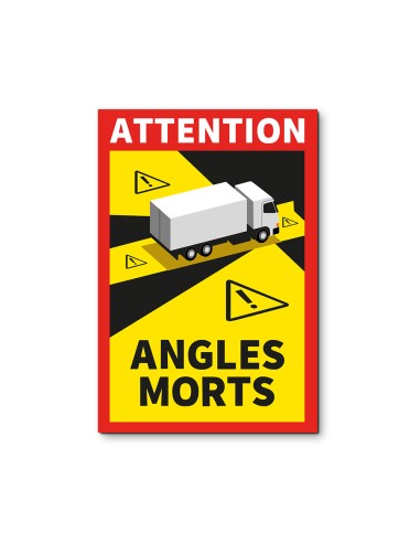 Pack 3 adhesivos "angles morts" camión 17 x 25 cm