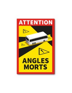 Pack 3 adhesivos "angles morts" autocar 17 x 25 cm