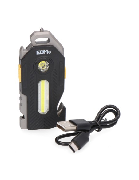 Linterna de seguridad 6 en 1 7w + 2,5w 400lm 2 leds 300mah