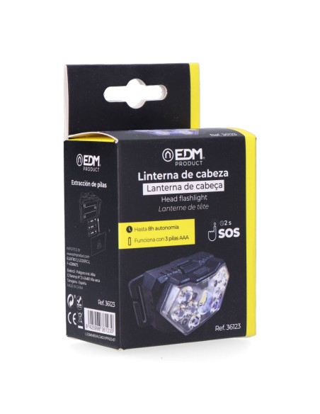 Linterna de cabeza inclinable a pilas 5w