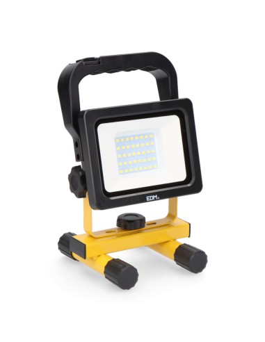 Foco led recargable 20w 2000lm 6500k 2x2000mah edm