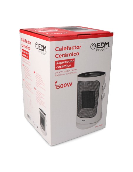 Calefactor vertical oscilante 1000-1500w color gris edm