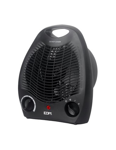 Calefactor de suelo vertical. color negro. 1000-2000w edm