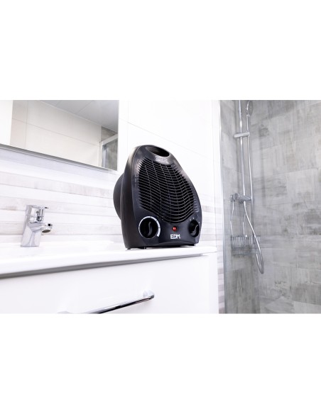 Calefactor de suelo vertical. color negro. 1000-2000w edm