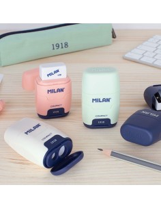 Afilaborra compact serie 1918 azul + 2 gomas de recambio 2