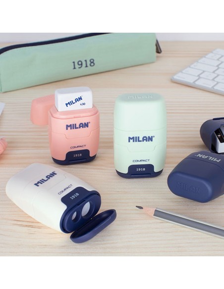 Afilaborra compact serie 1918 azul + 2 gomas de recambio