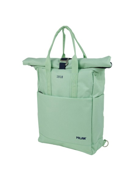 Mochila urbana con cierre superior enrollable 10 l. serie 1918, verde milan