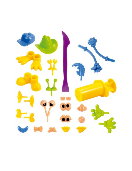 Maletín pasta blanda soft dough 4 botes 116 g con herramientas 'caras divertidas'