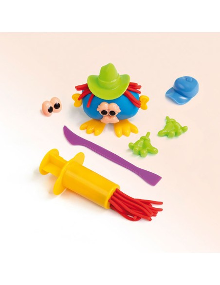 Maletín pasta blanda soft dough 4 botes 116 g con herramientas 'caras divertidas'