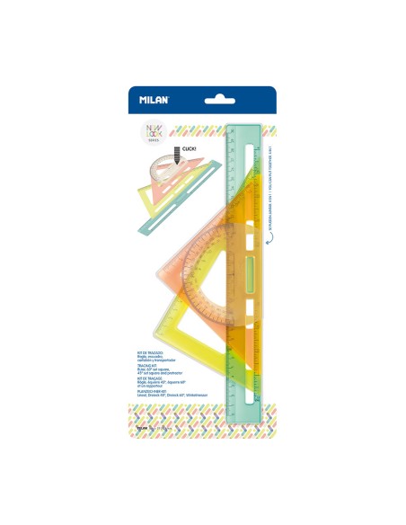 Kit de reglas de trazado serie new look transparentes